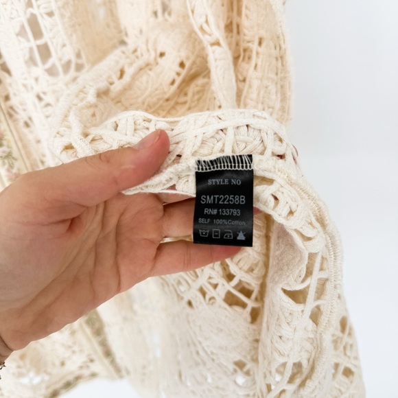 POL Crochet Cream Kimono Size L - Picture 4 of 5